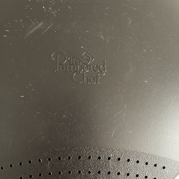 Pampered Chef Black Large 2qt Micro Cooker Rice Veggie Steamer Strainer USA Made - Picture 3 of 6